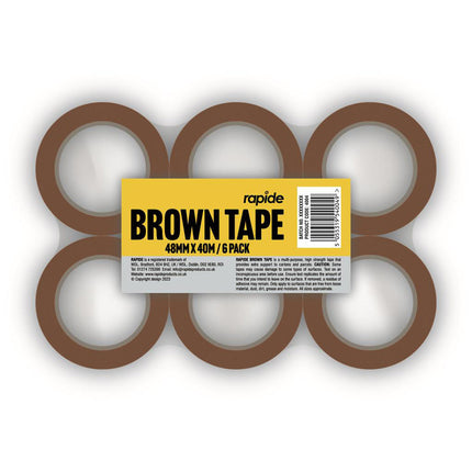 BROWN TAPE 48 MM / 40 METERS-6 ROLL PACK from Workshop Plus