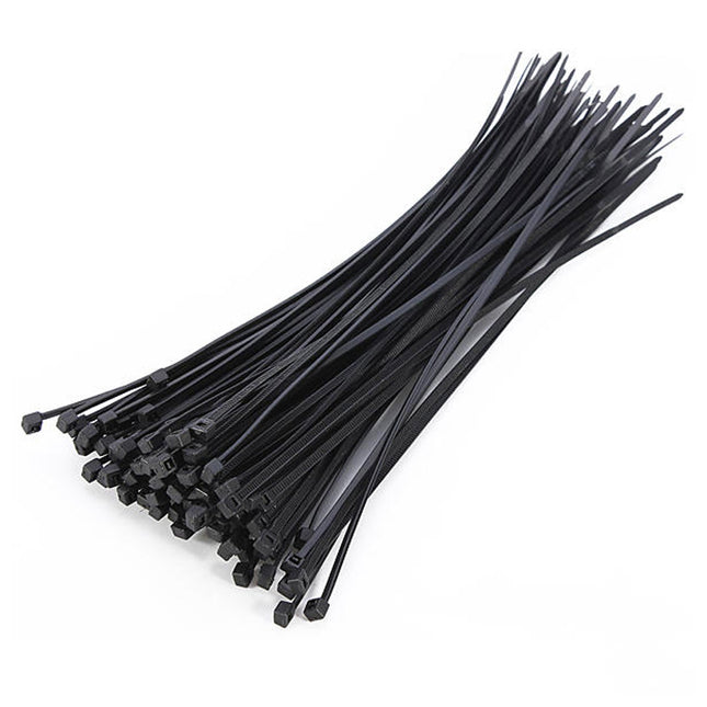 Black Cable Ties - 100 Pieces With Size Options