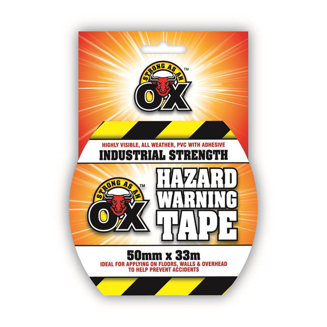 Strong As An Ox Hazard Warning Tape Yellow/Black From Workshop Plus