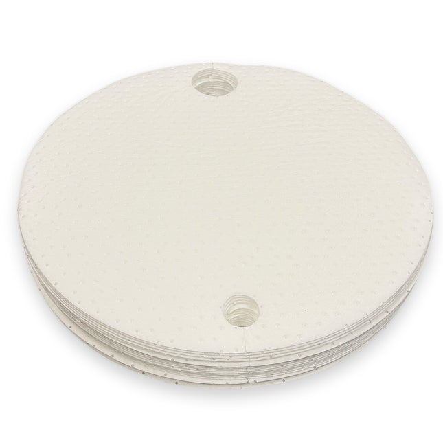 White Barrel Drum Top Oil Absorbent Pads