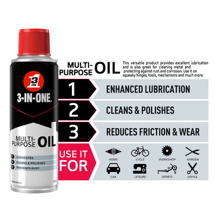 3 In One Oil Spray Aerosol 200ml From Workshop Plus