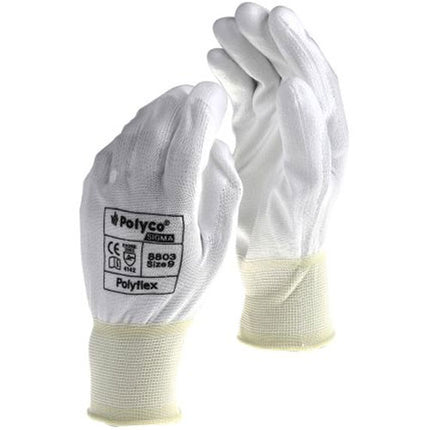 Polyco Polyflex White Gloves - Pack of 12
