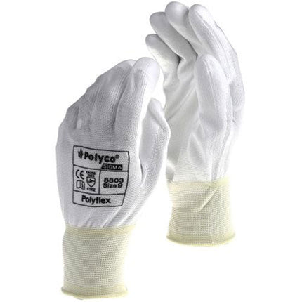 Polyco Polyflex White Gloves - Pack of 12 From Workshop Plus