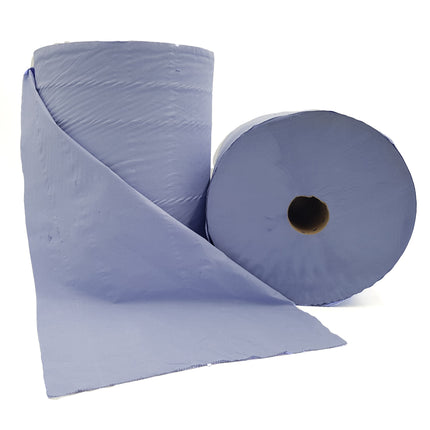 Wide Blue Paper Roll 3 ply 300M x 37cm Pack of 2 by Workshop Plus