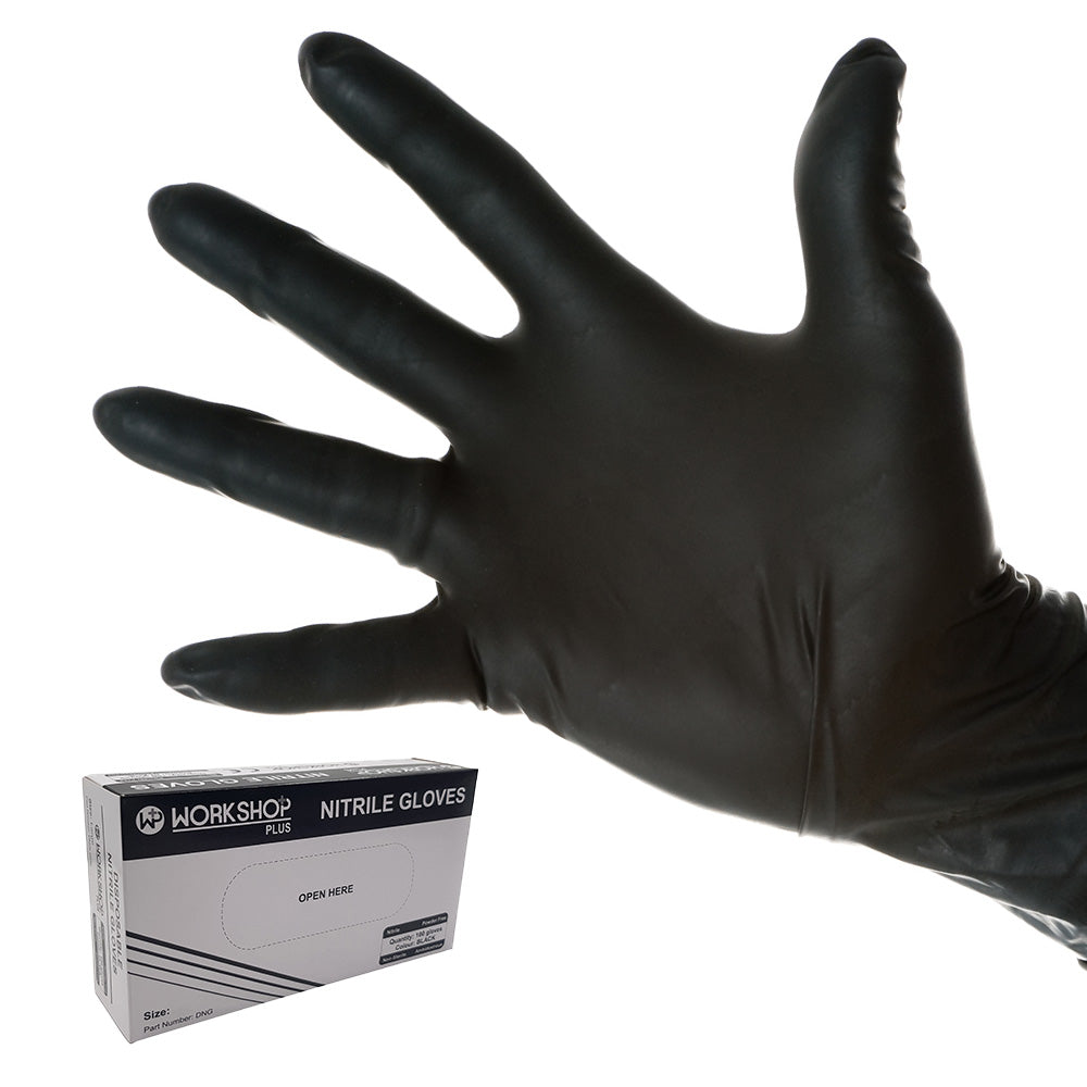 Black Nitrile Gloves Box of 100