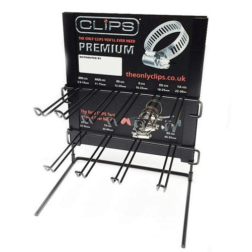 Hose Clip Display Stand With 100 Assorted Clips