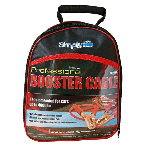Surge protected HD 600amp Jump Booster Cables 3M From Workshop Plus