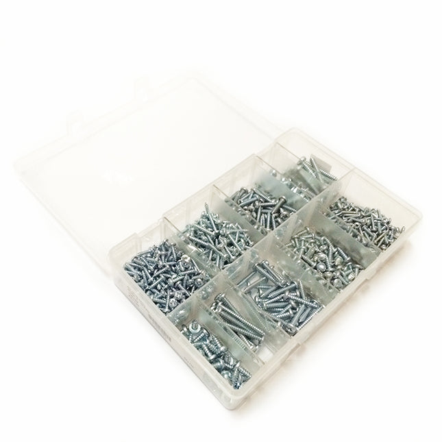 Self Tapping Screws Sizes 4-10 Slot Assorted 700 Pieces by Workshop Plus