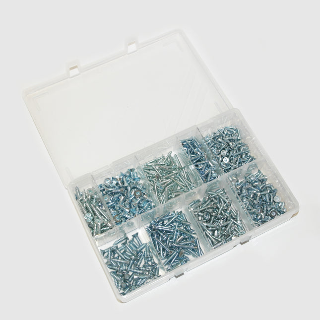 Self Tapping Screws Sizes 6-10 Pzd Assorted 615 Pieces by Workshop Plus