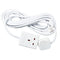 1 Plug 15M Extension Cord 13A White From Workshop Plus