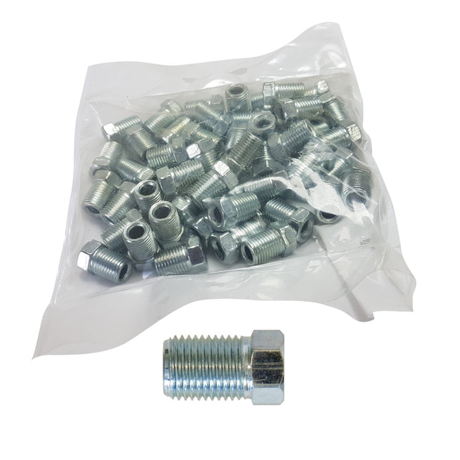 Brake Nuts - Male - 10mm Full Thread - 50 Pieces