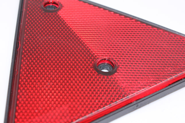 Red Triangle Reflector 150mm with Black Border From Workshop Plus