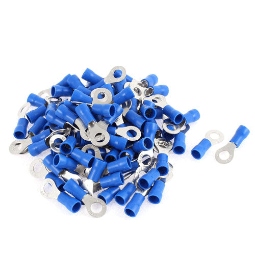 Pre-Insulated Ring Terminals Blue - 100 Pieces From Workshop Plus