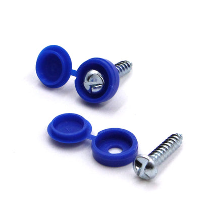 Tamper Proof Number Plate Screws And Caps - 100 Pieces by Workshop Plus