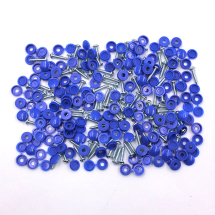 Tamper Proof Number Plate Screws And Caps - 100 Pieces by Workshop Plus