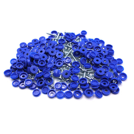 Tamper Proof Number Plate Screws And Caps - 100 Pieces by Workshop Plus