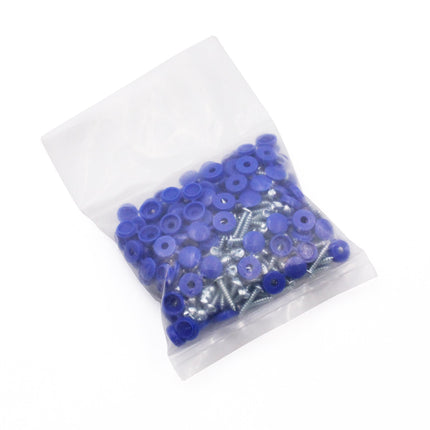 Tamper Proof Number Plate Screws And Caps - 100 Pieces by Workshop Plus