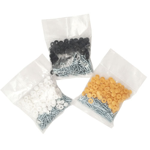 Tamper Proof Number Plate Screws And Caps - 100 Pieces by Workshop Plus