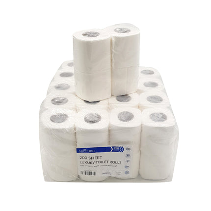 White Toilet Rolls 95mm wide x 40 rolls by Workshop Plus